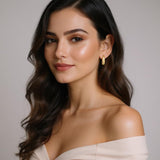 Gold Textured Mini Hoop Earrings