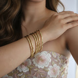 Minimal Gold Bangles- Set of 6 bangles