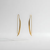 Gold Minimalist Long Drop Earrings