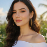 Gold Minimalist Long Drop Earrings