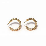 Textured Gold Hoop Earrings