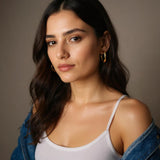 Textured Gold Hoop Earrings