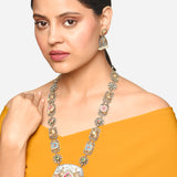 Peacock Embellished Long Necklace Jewellery Set