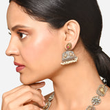 Peacock Embellished Long Necklace Jewellery Set