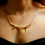Nucleus Art Textured Contemporary Necklace