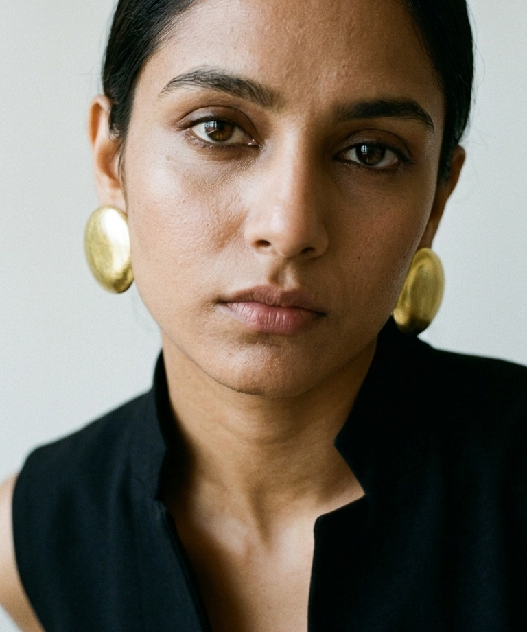 Chunky Circular Stud Earrings