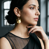 Botanical Sculpted Gold Drop Earrings