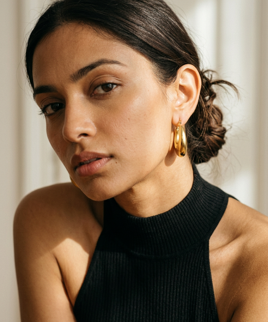 Chunky Gold Hoops